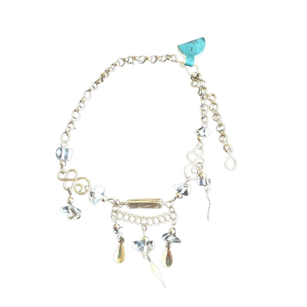 Silver Charm Dangle Bracelet